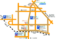 地図:臨時駐車場